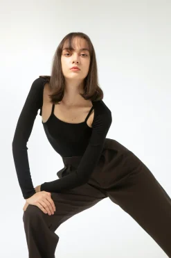 LUV Cardigan - Black (Cropped)