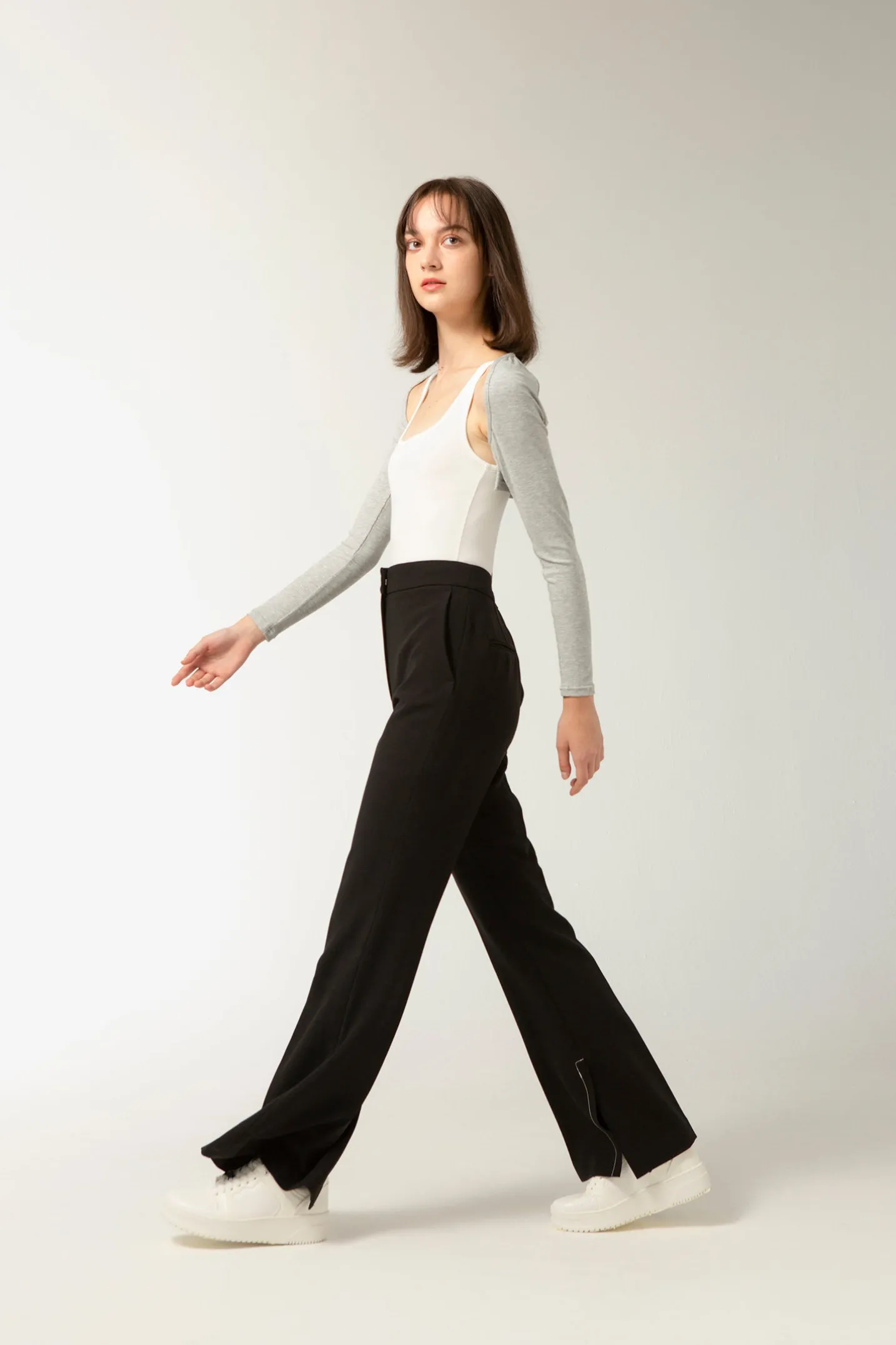 LUV Cardigan - Grey (Cropped)